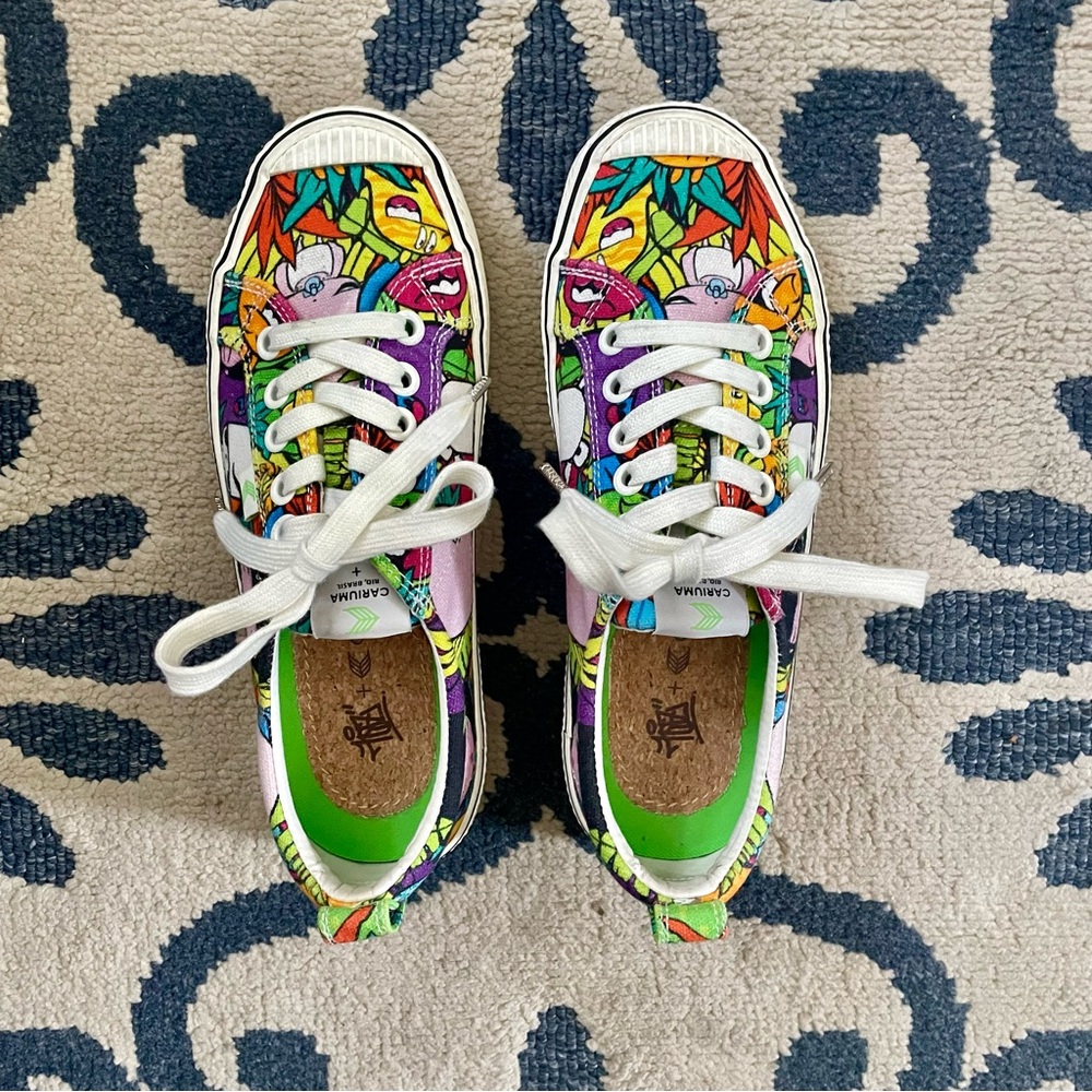 Cariuma OCA Low-Top Toz Canvas Sneaker | Size W5 | Rainbow/multicolored 🌈 - Picture 8 of 11